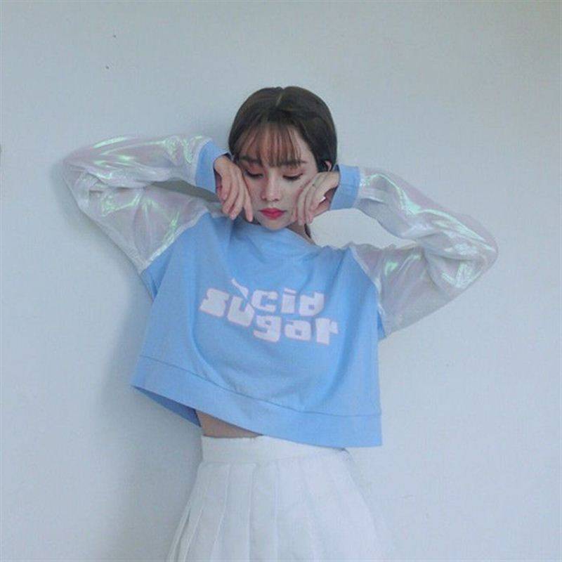 Douyin same model Korean women's group dance F station performance clothing spring sweater anchor clothing cheerleading group group