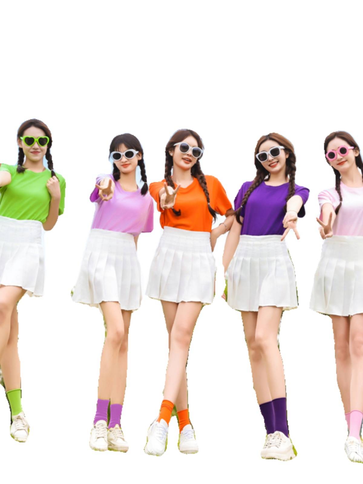 Grand Grand Grand Girlfriend Serving Cotton T -shirt Candy Candy Short Sleeve High School La Row Exercise Summer Games Performance