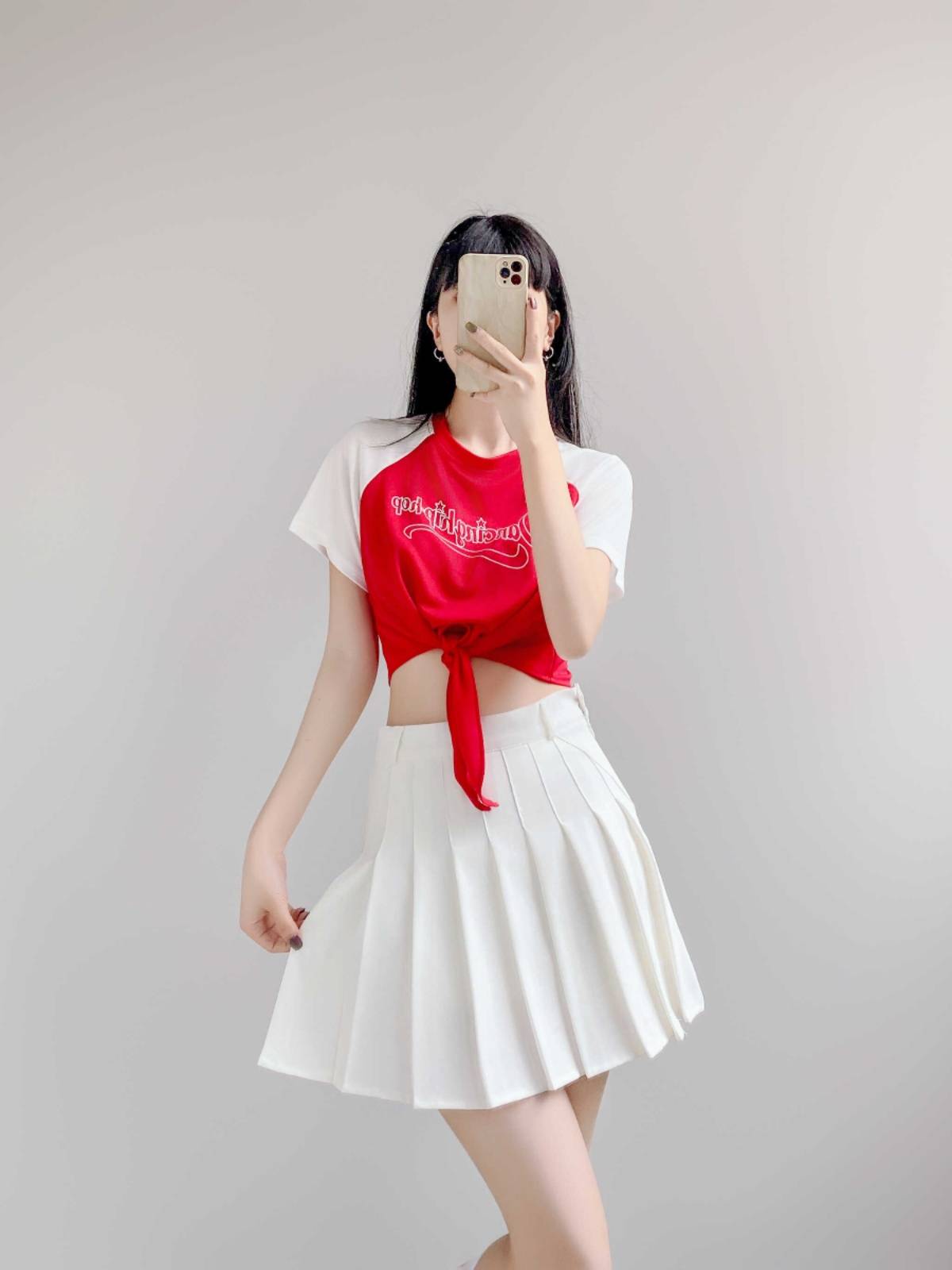 Student Jazz Performing Women's Team Korean Ralai Team Sexy Dress La Raoming Aesthetic Fuck Hip Hop Fold Skirt
