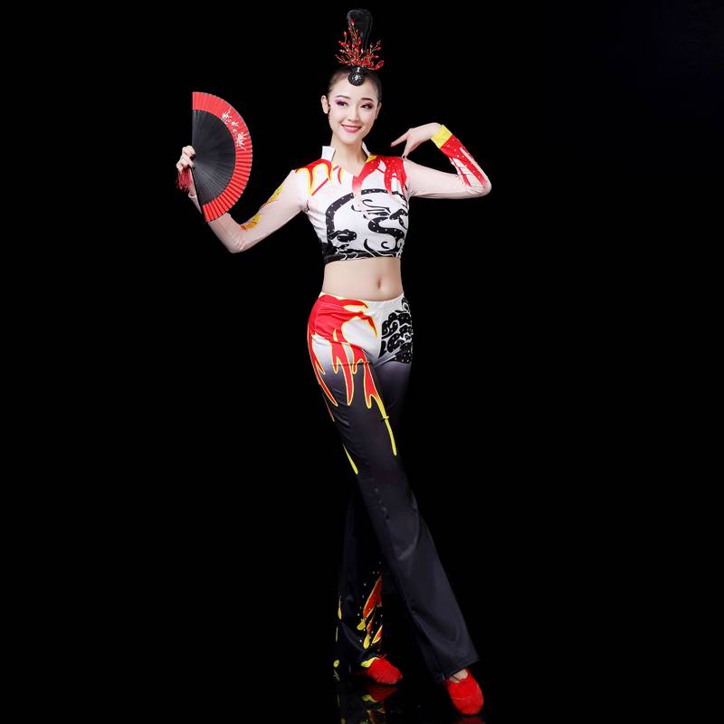 New bodybuilding clothing fashion set sequins la la la la la la fuck gymnastics competition competitive aerobic fitness exercise service
