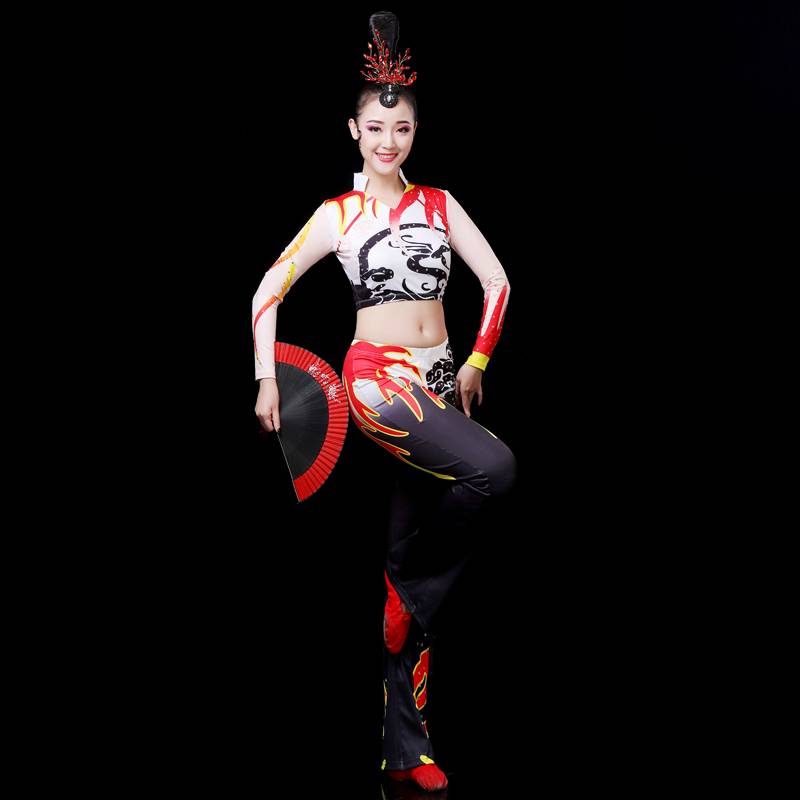 New bodybuilding clothing fashion set sequins la la la la la la fuck gymnastics competition competitive aerobic fitness exercise service