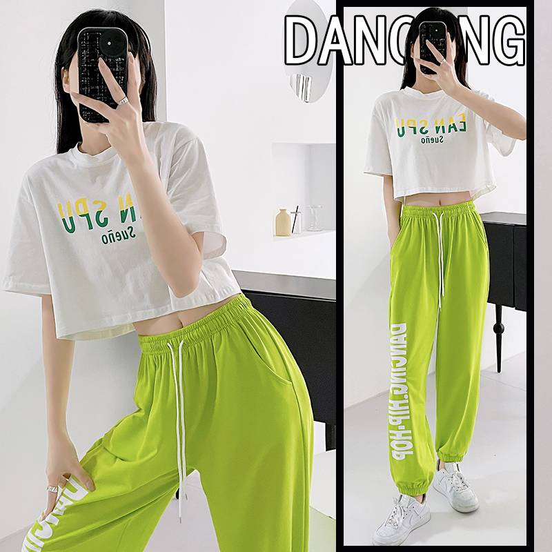 Internet celebrity jazz dance service female students cheerleading suit adult modern dancezonba fitness pants performance clothing summer
