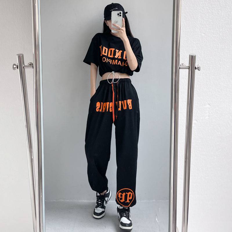 Internet celebrity jazz dance service female students cheerleading suit adult modern dancezonba fitness pants performance clothing summer