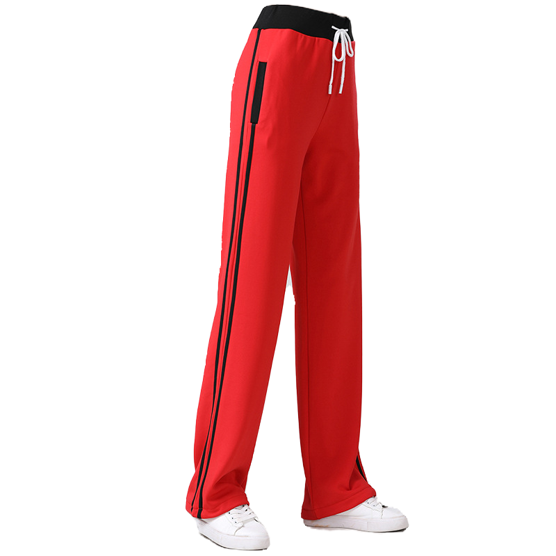 Square dance clothing summer sports pants group la la la la la showing ghosts, dancing fast dry straight dance pants