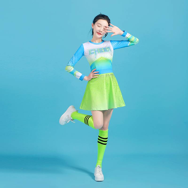 Cheerleader performance service contest service female primary and secondary school students youth sports meeting gym lace team service performance clothing