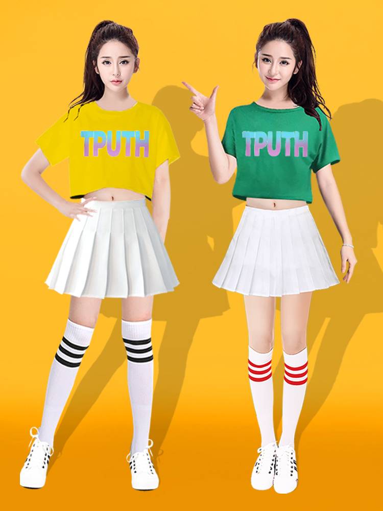 College student aerobics cheerleading team clothing adult sports meeting performance service new hip -hop hip -hop tide clothing