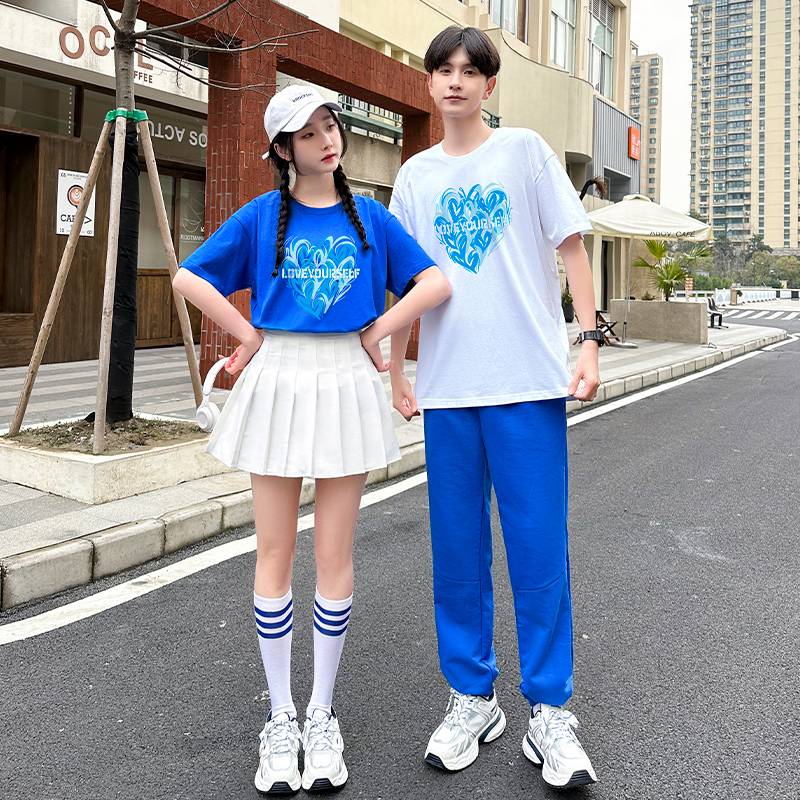 Junior high school students' bodybuilding radio gymnastics dance summer T -shirt sports meeting cheerleading team performance clothing