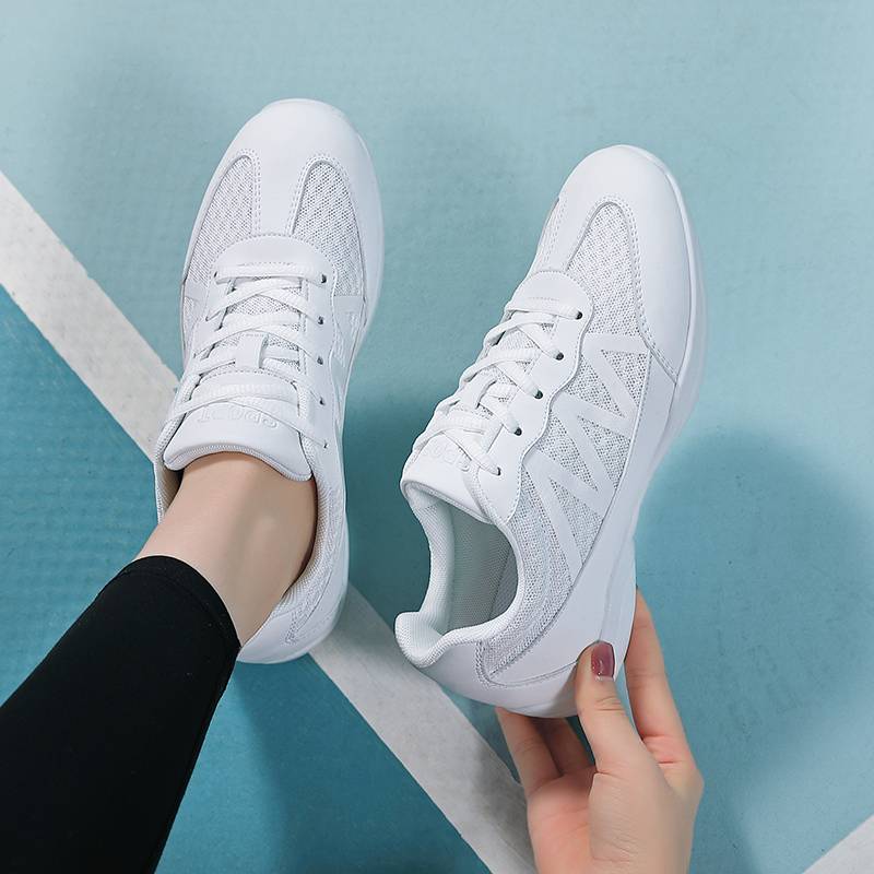 Falling in love with the beauty of the beautiful fuck shoes female new soft bottom breathable dance shoes white net adult training competitive shoes