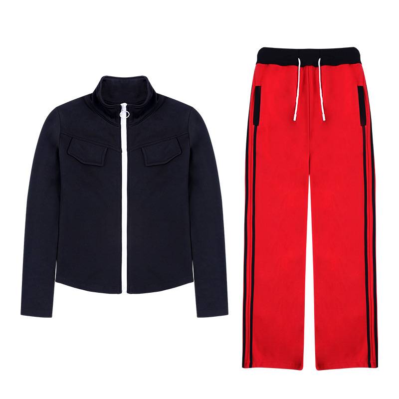 Winter new square dance suit set plus velvet long -sleeved sports stand -up leader fitness dancing group gymnastics dance service girl