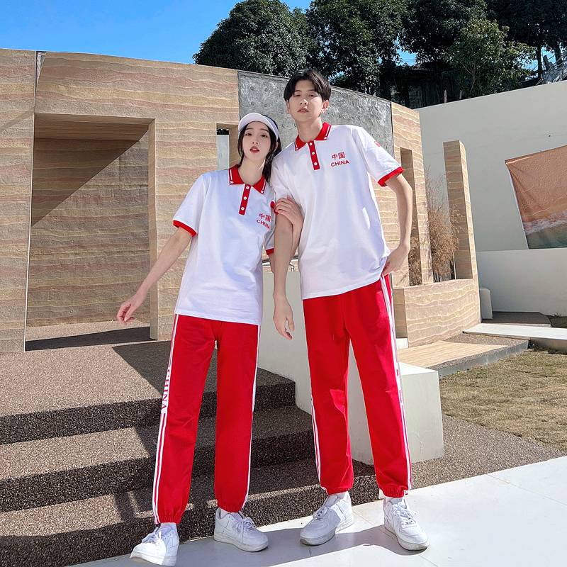 The opening ceremony of the Lara team performance service sports meeting La La La Ranyao seasonal bodybuilding suit short -sleeved men and women summer