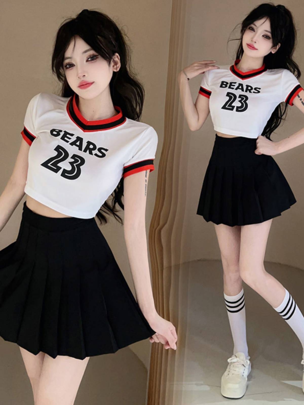 La La team clothing women's group adult annual meeting Lala cheerleading song performance dance bodybuilding suit