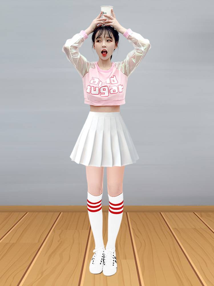 College student modern dance bodybuilding gone in Korean version of jazz dance service women's group set set adult street dance clothes female