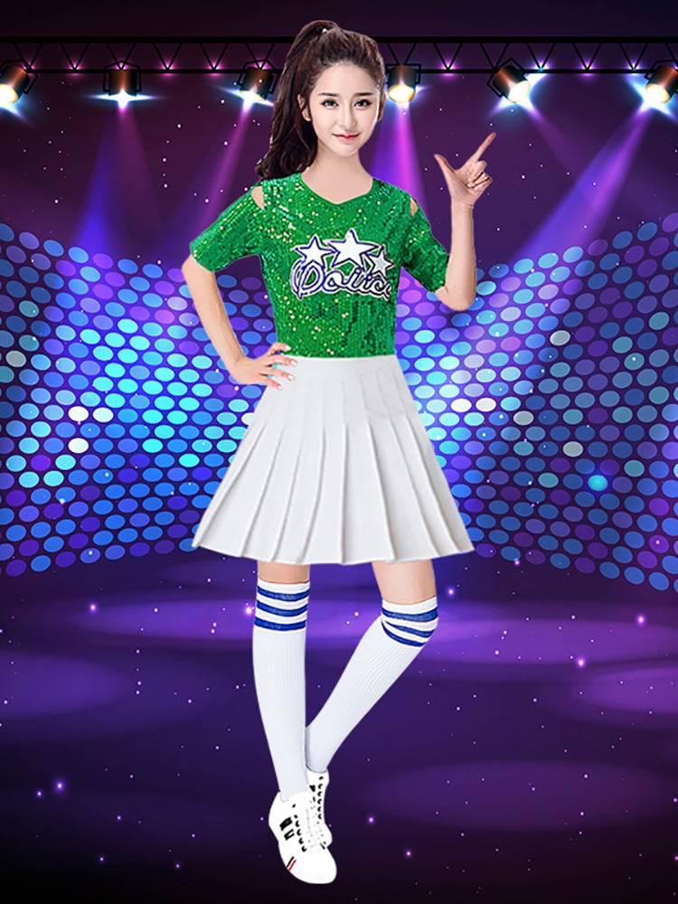 New national dance present dance street dance suit adult sequins gymnastics