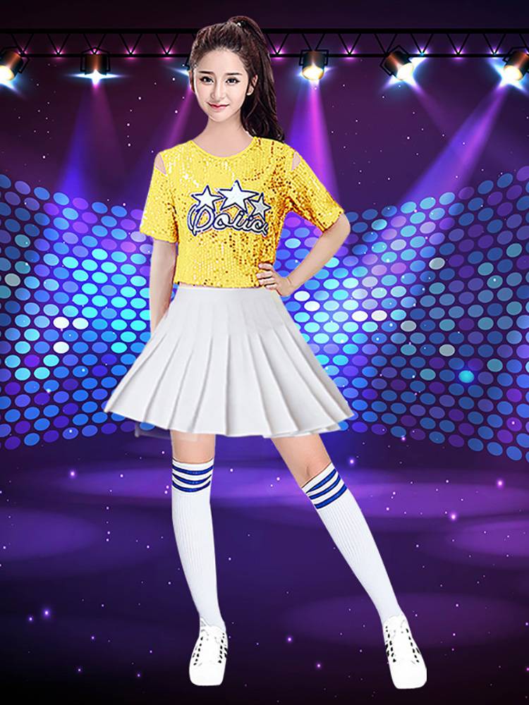 New national dance present dance street dance suit adult sequins gymnastics