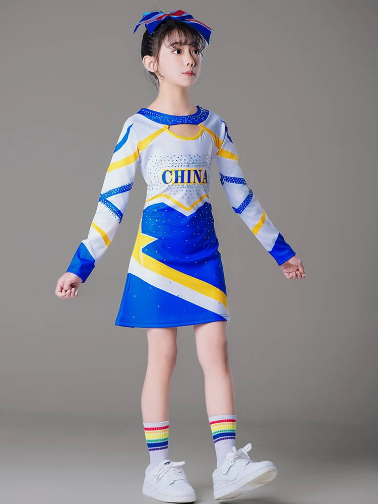 Children cheerleading primary and secondary school student Lara team team sports fuck competition dance performance clothing
