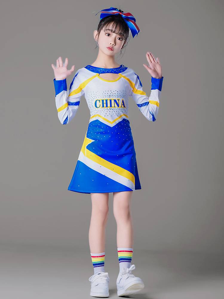Children cheerleading primary and secondary school student Lara team team sports fuck competition dance performance clothing