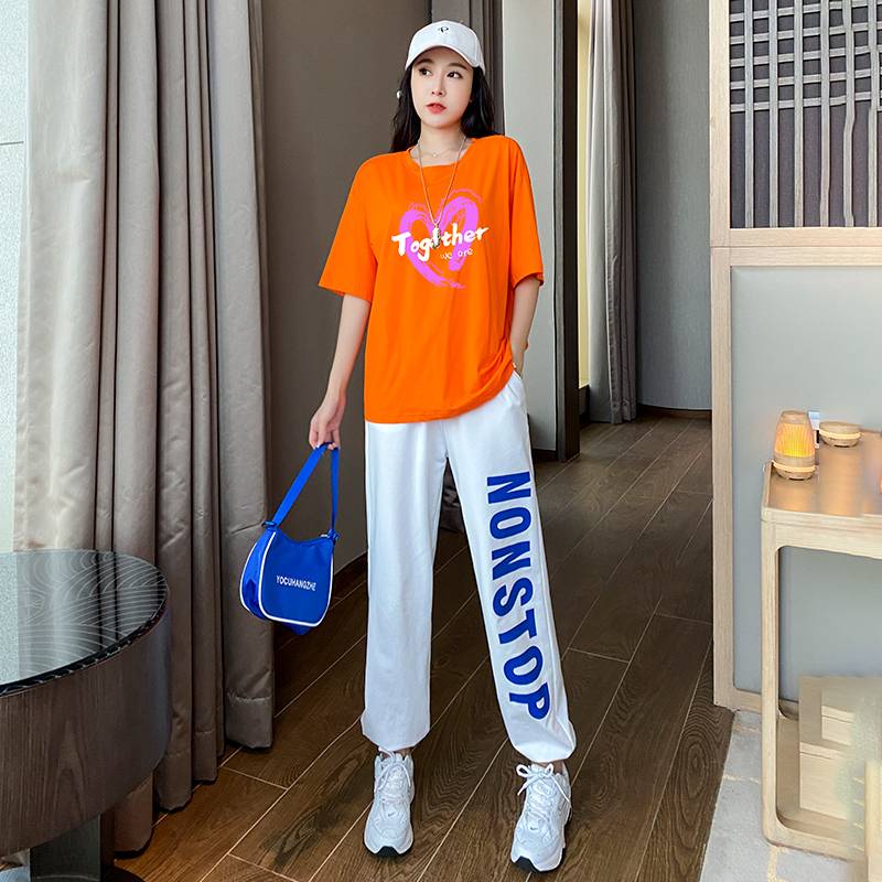 Adult Korean version of dancing jazz practice pants jazz dance clothing men's and women's set cheerleading team bodybuilding performance clothes