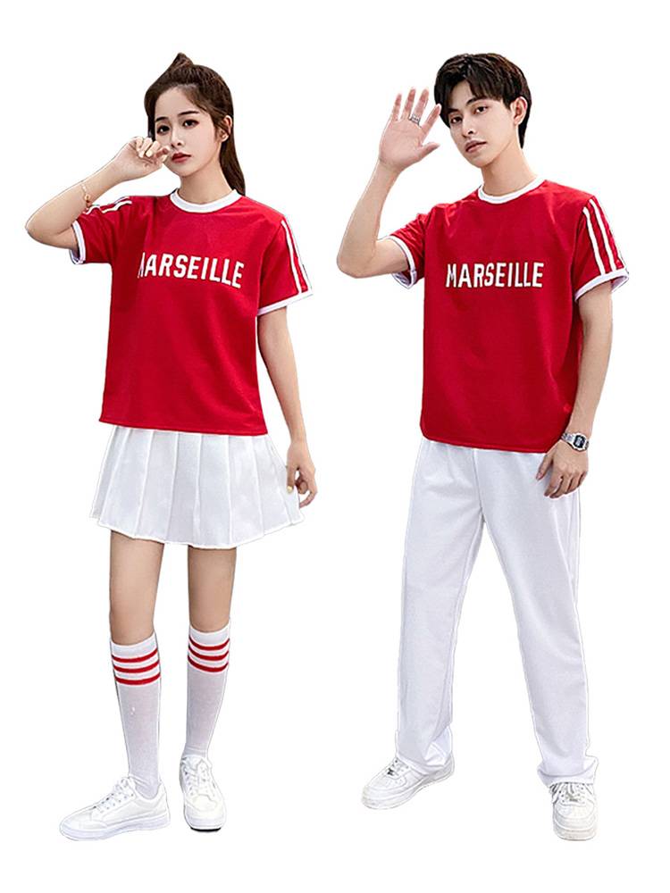 The new Korean version of the cheerleader cheerleading and the beauty exercise shows the couple's jazz dance modern dance performance suit
