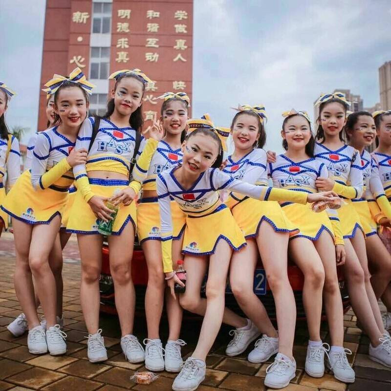 Children's Girl La Raids Performance Service Competition Gymnastics Uniform Primary and Middle School Students Games S group gymnastics performance