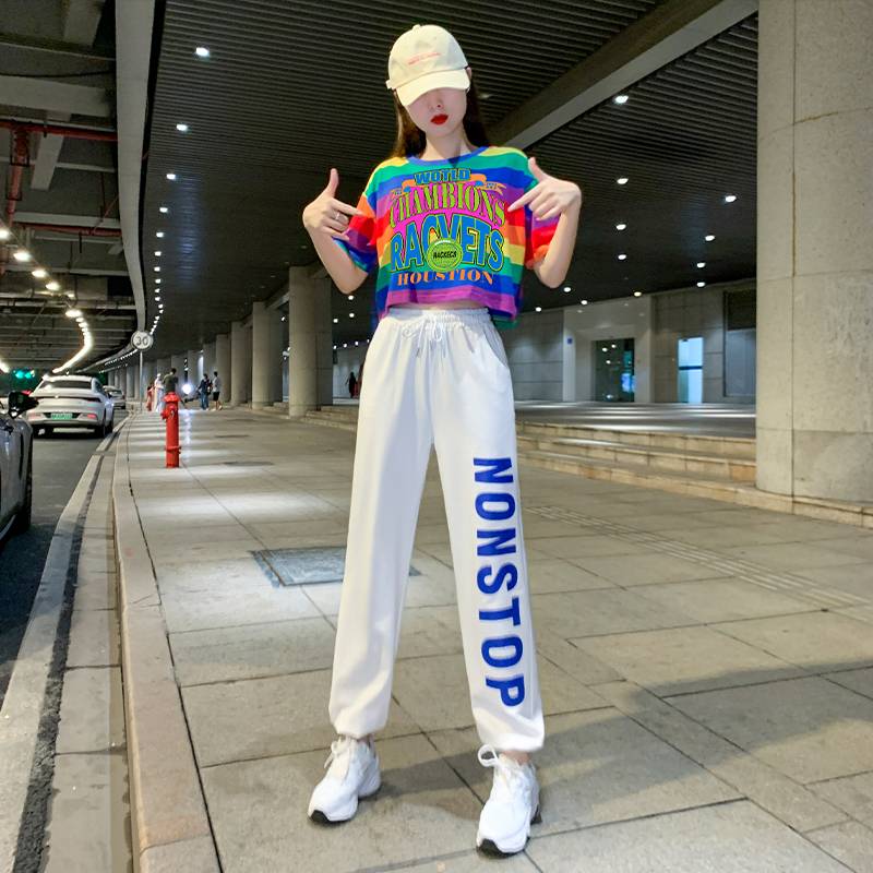 La La Xing performances fitting fitness exercise Lala adult modern street dance jazz dance dance dancing rainbow set summer