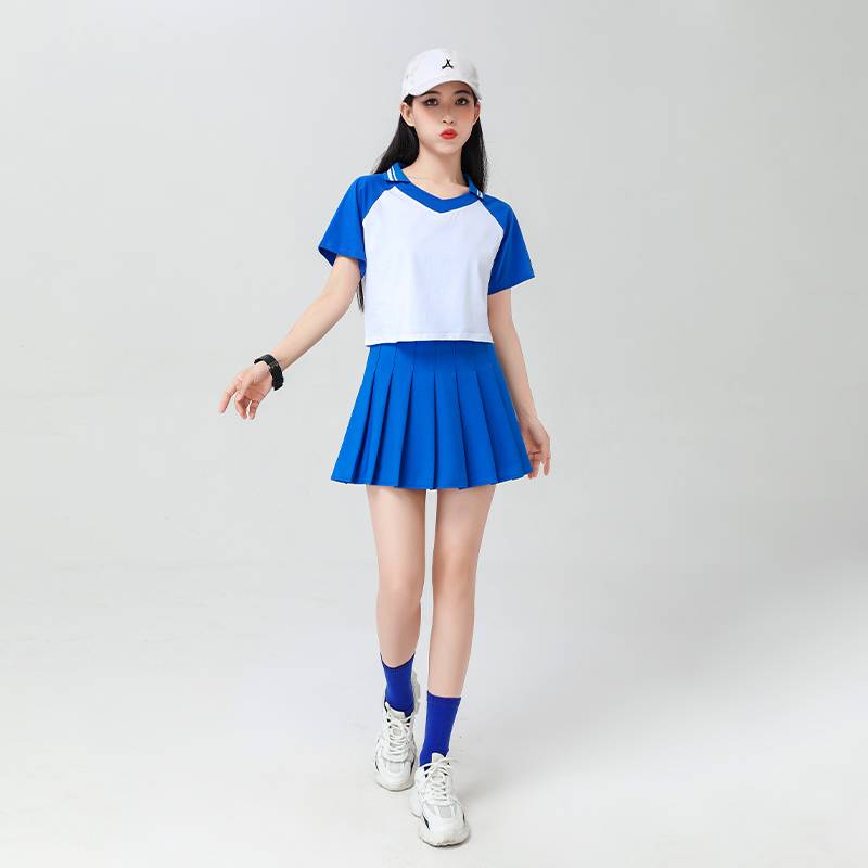 Short -sleeved La Raid Dance Bodybuilding Fuck Adult Lara Team Student Games Class Server Stage Performance Service
