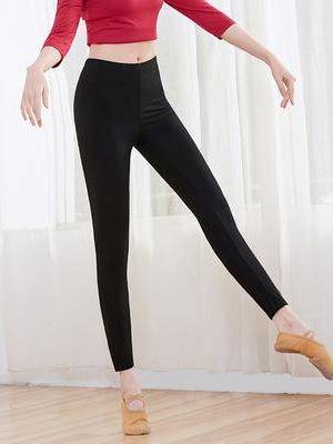 Dance pants female adult elastic body practice pants tight leggings ballet performance pants bodybuilding exercise dance pants