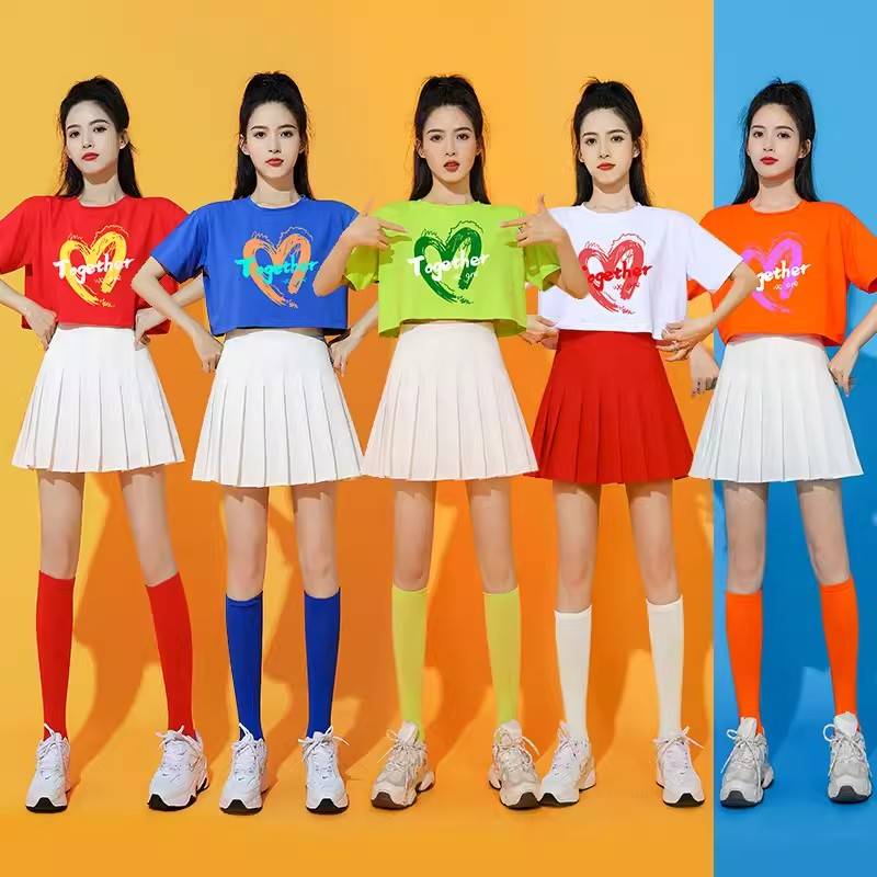 La La team clothing women's team adult student sports meeting Lala team la la la la la la la showing jazz dance performance clothing suit