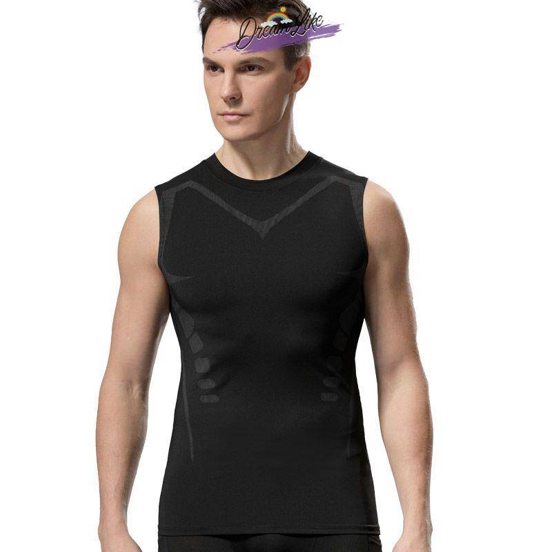 Fitness Men's Short -sleeved Speed ​​Clothing Sleeveless Tights Running Basketball Training Server Long Sleeve Gym Version Vest