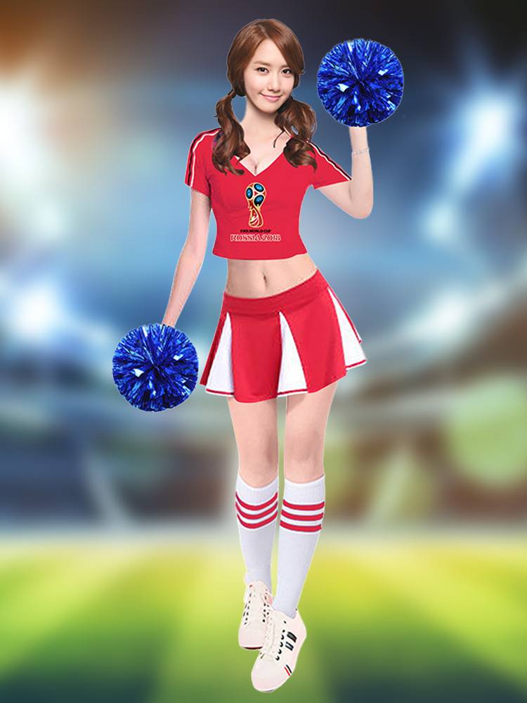 La La Rubao Jianmei Dance Dance Clothing European World Cup Adult Girls Group La Team Football Baby Performance Clothing