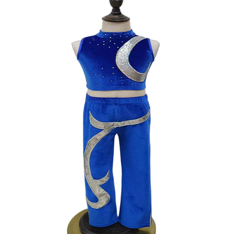 Children cheerleader clothing student Lara team performing velvet adult cheerleading performance clothing