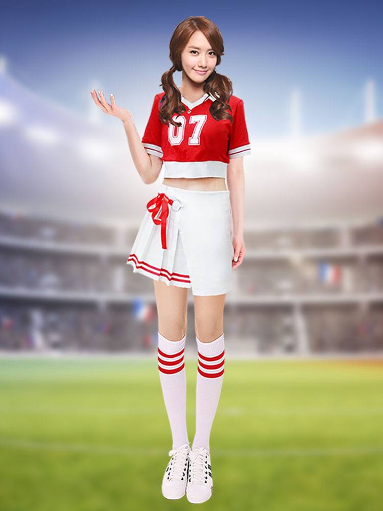 Women's group sexy cheerleading performance service Lala team football baby Hengmei performance clothing men's and women's dancing set
