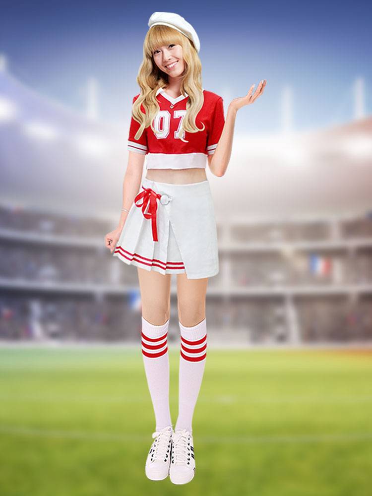 Women's group sexy cheerleading performance service Lala team football baby Hengmei performance clothing men's and women's dancing set