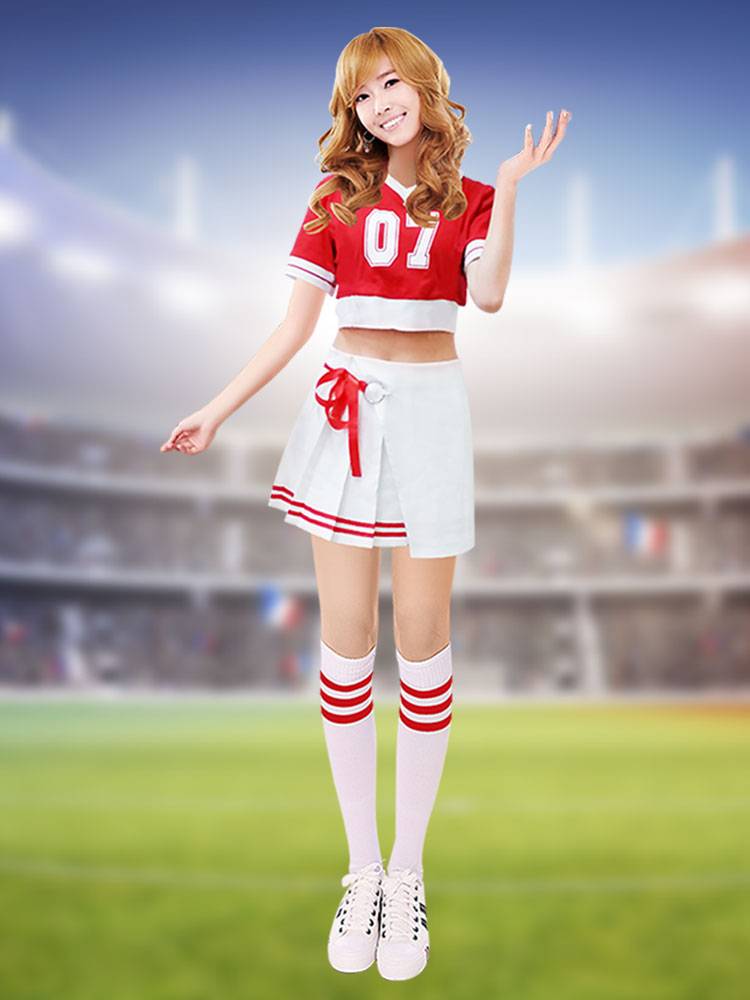 Women's group sexy cheerleading performance service Lala team football baby Hengmei performance clothing men's and women's dancing set