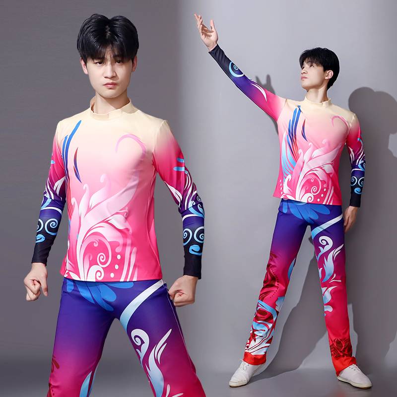 Fitness and fitness exercise men's and women's suits performance clothing la la la fuck performance custom gymnastics pull team adult new model