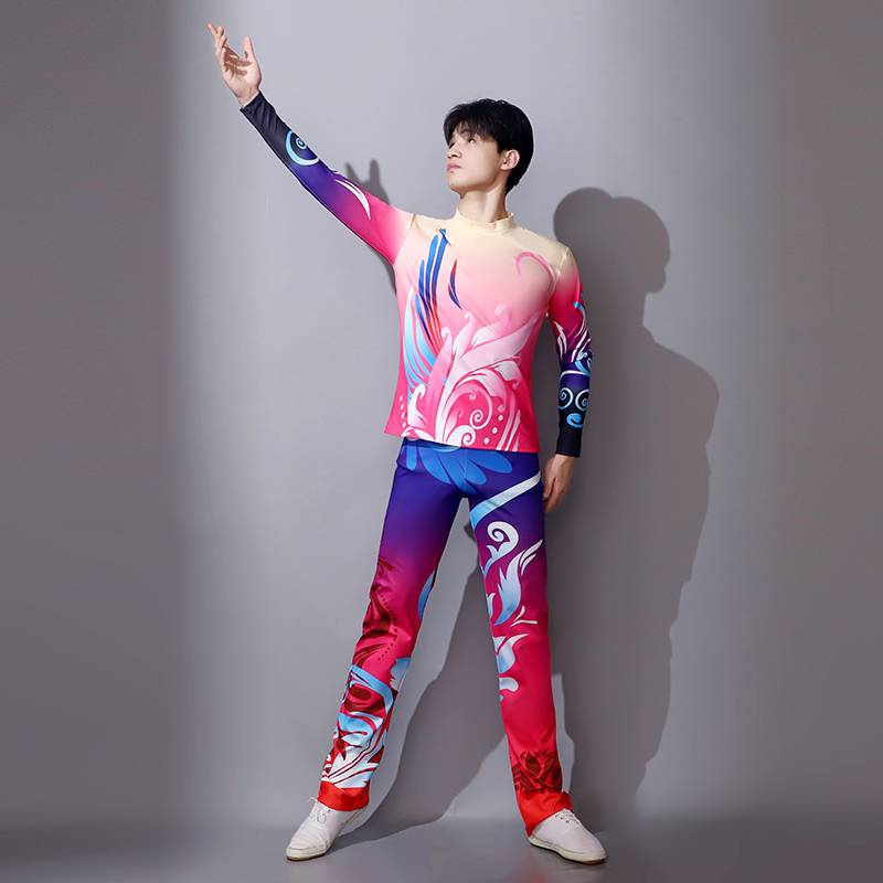Fitness and fitness exercise men's and women's suits performance clothing la la la fuck performance custom gymnastics pull team adult new model