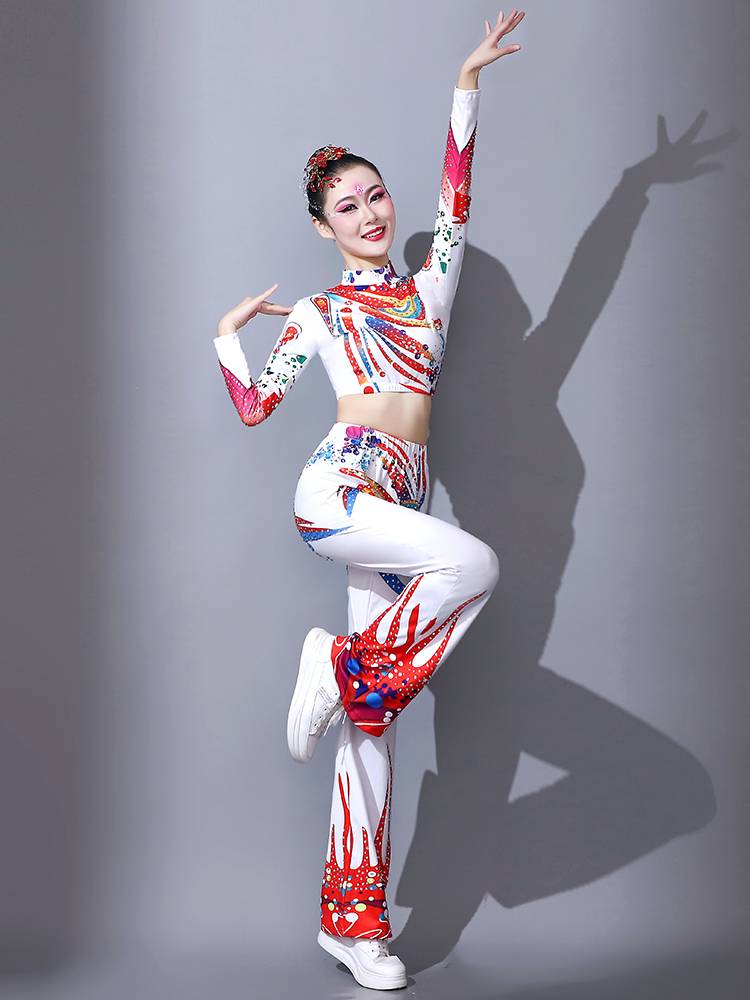 Fitness performance service adult dance clothing female group suits gymnastics gymnast