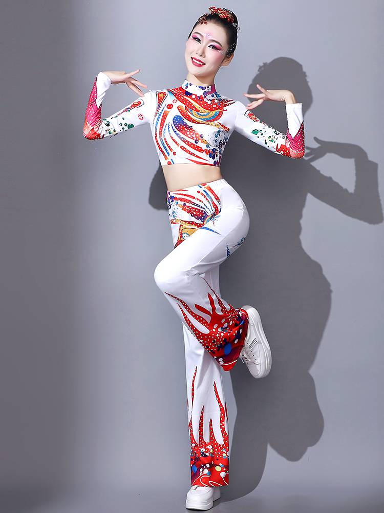 Fitness performance service adult dance clothing female group suits gymnastics gymnast