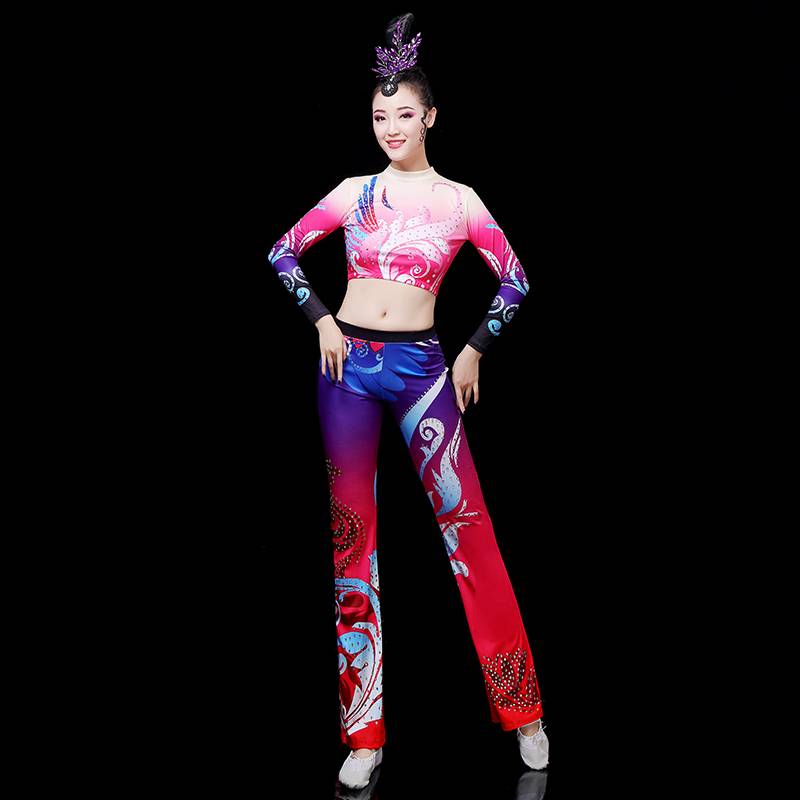 Aesthetic performance service summer new competitive fitness competition service Modern square dance art gymnastics clothing women