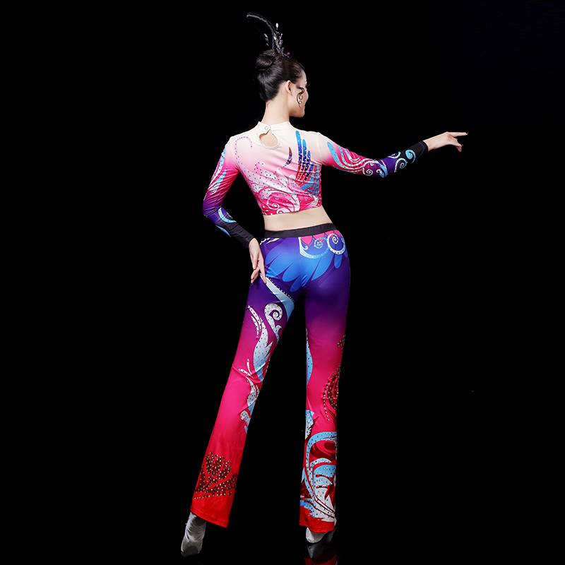 Aesthetic performance service summer new competitive fitness competition service Modern square dance art gymnastics clothing women