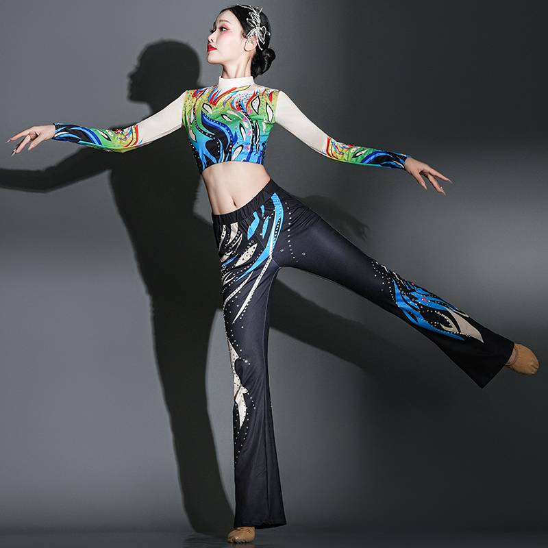 Square dance gabbon women's set cheerleading dance performance service fitness dance service Lala team game clothing