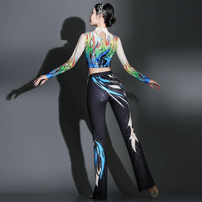 Square dance gabbon women's set cheerleading dance performance service fitness dance service Lala team game clothing