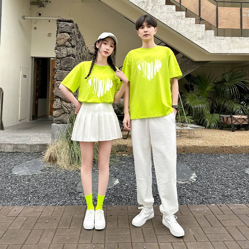 The opening ceremony of the Lara team performance service show la la la la la la fucking candy color gym set of short -sleeved boys and girls