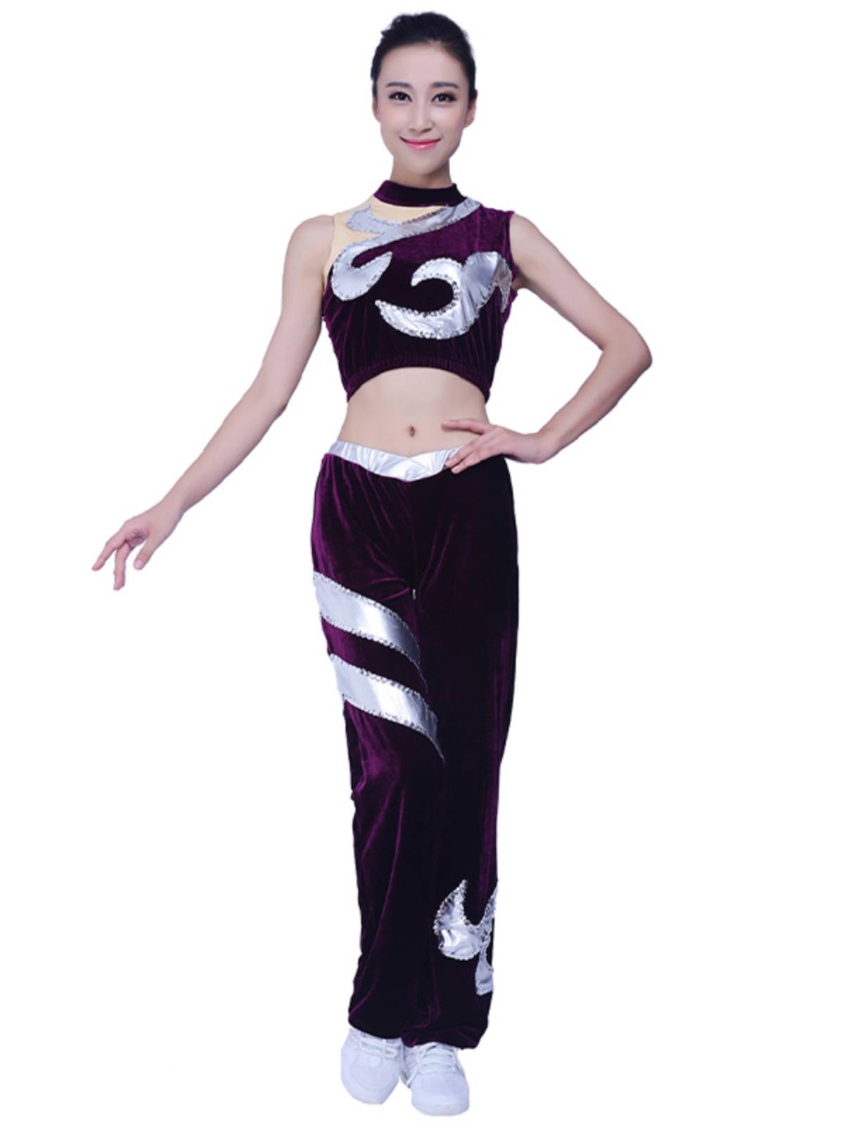 New bodybuilding clothing velvet games group performance service art gymnastics competition suit can be added with long sleeves