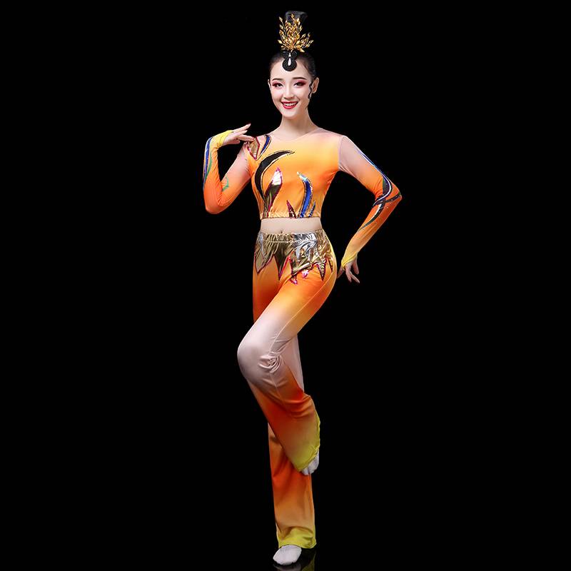Bodybuilding Fuck Female Adult Set Plaza Dance Competition Set Fitness Performance Service Student Gymnastics Dance Clothing