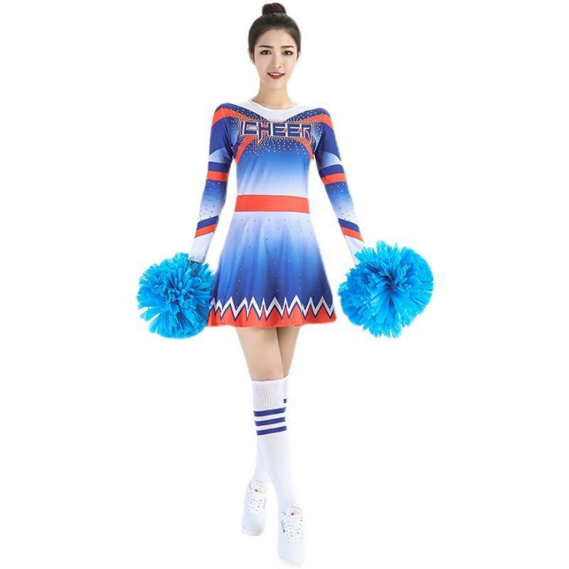 The new cheerleading performance clothing performance service Jianmei competition service primary and secondary school Lala team uniform