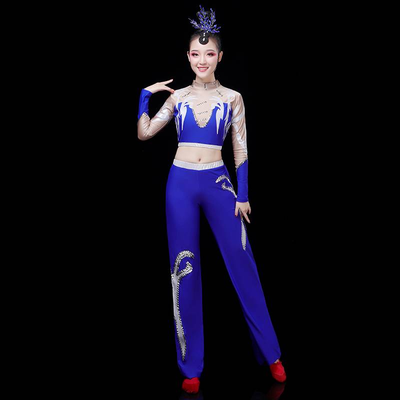 Fitness Fuck Competition Blue New Lala Team Clothing Women's Set Modern Plaza Dance Oxygen Founder Performance Service