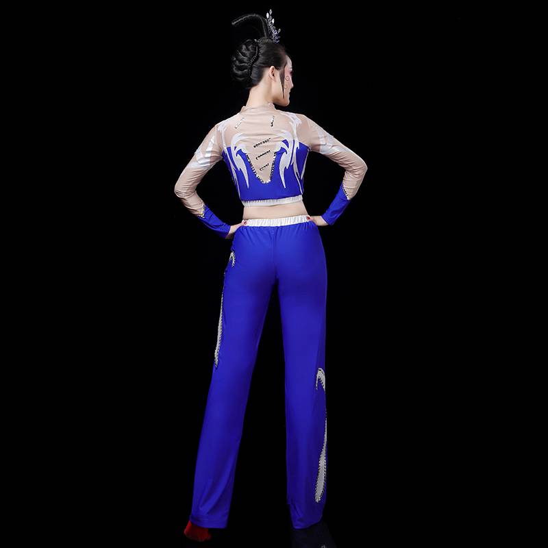 Fitness Fuck Competition Blue New Lala Team Clothing Women's Set Modern Plaza Dance Oxygen Founder Performance Service