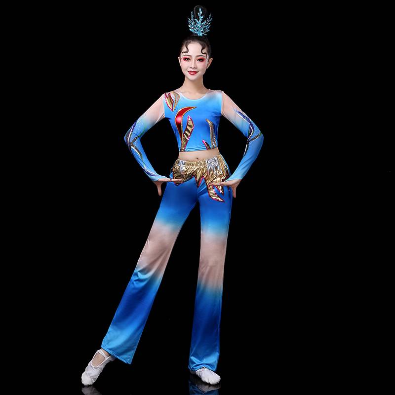 New fitness exercise clothing La cheerleading team dance clothing female group suit gymnastics gymnastics contest service adult