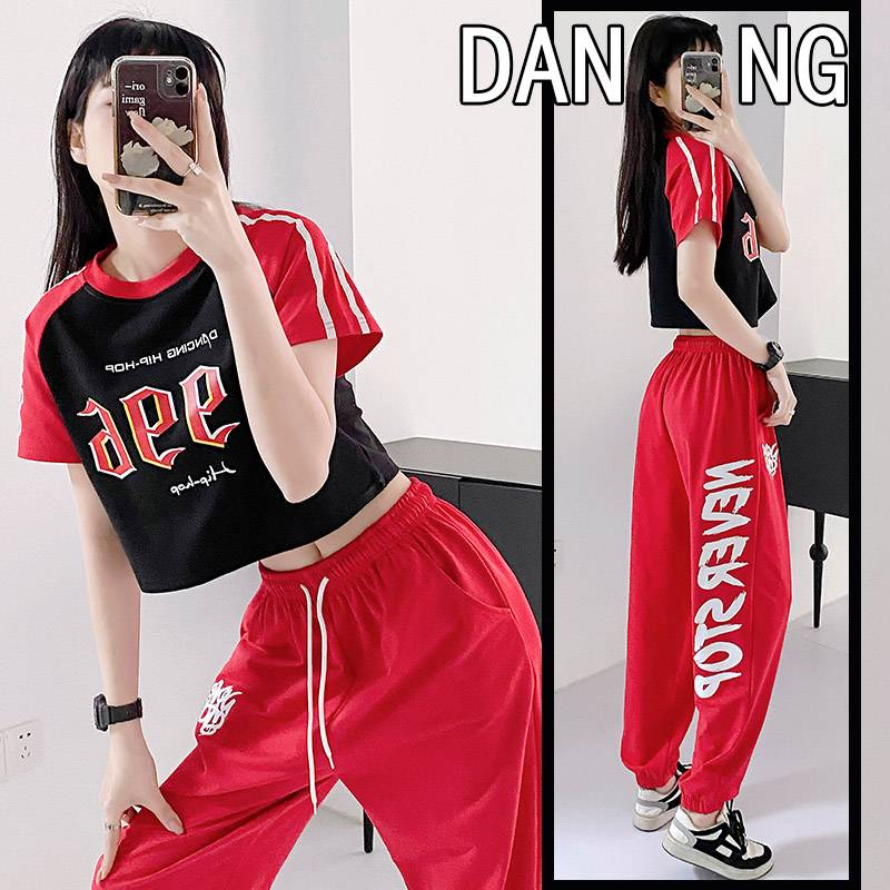 JAZZ Dance Set Female Student Group Games La La Team Aesthetic Dance Stage Performs Clothing