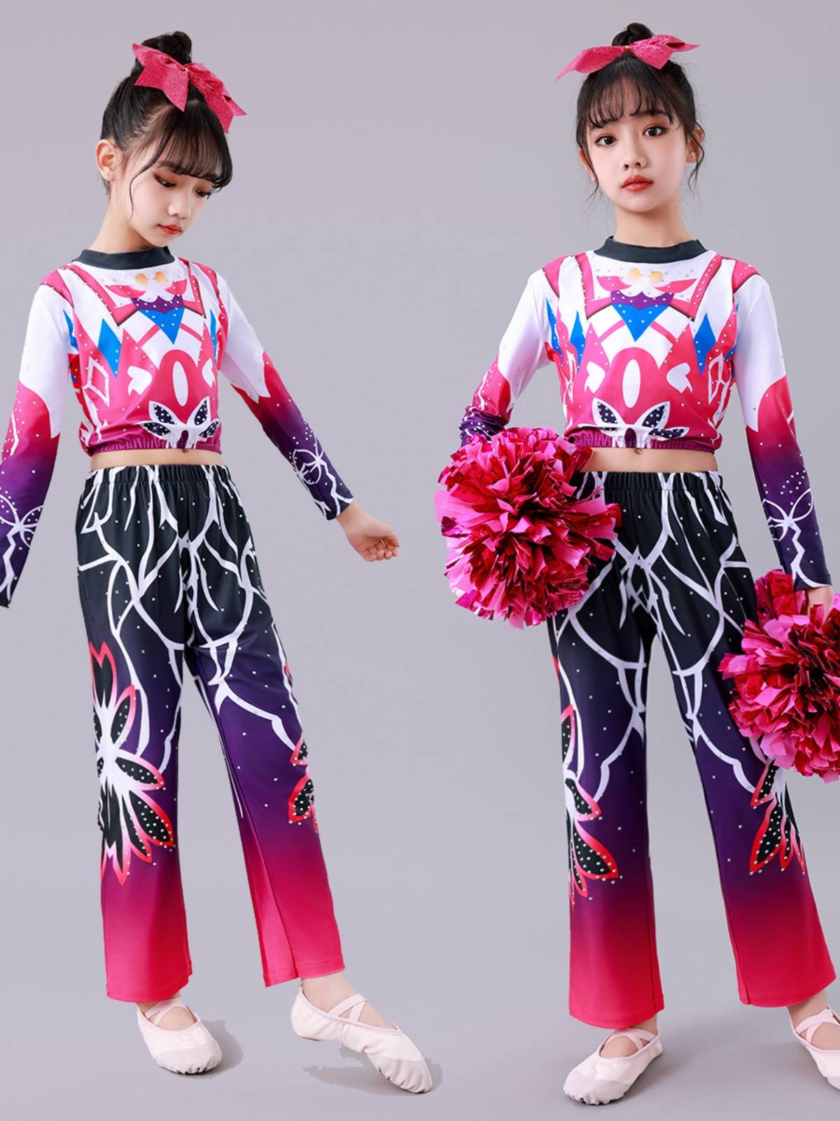 Children's Aesthetic Dance Dance Series La Raoming Services Student Lara Team Performance Service Men and Women Group Gymnastful Competition Series